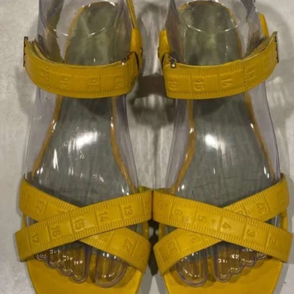 Camper Yellow Strappy Sandals